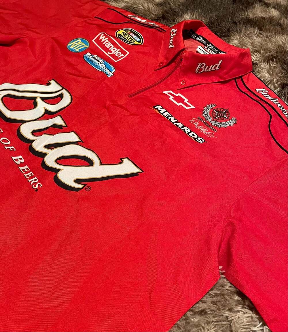 Chase Authentics Dale Earnhardt Jr. #8 Budweiser NASCAR Racing Shirt, XL